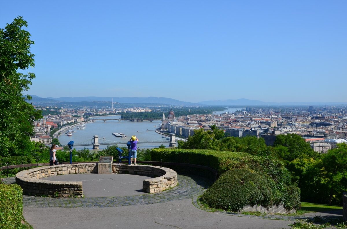 Udsikt fra Gellert berget i Budapest