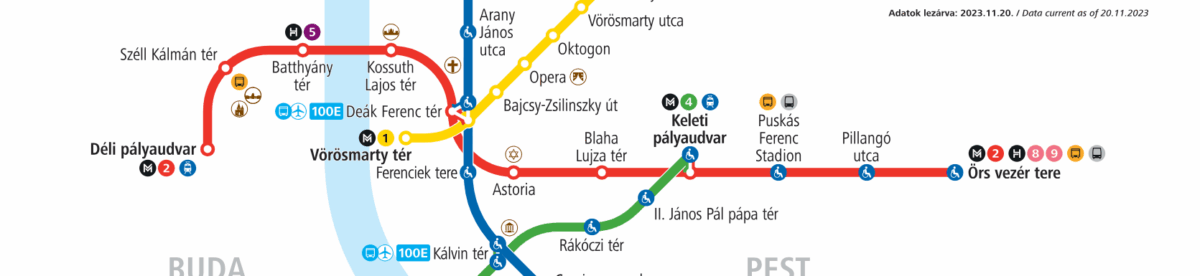 Udforsk Budapest med den røde metro linje (M2)