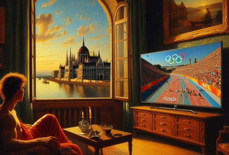 Du kan se sommer-OL på dit tv på dit hotelværelse i Budapest.